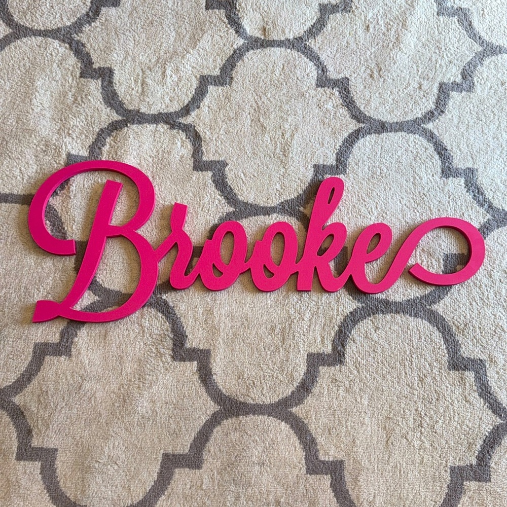custom wooden name sign Brooke